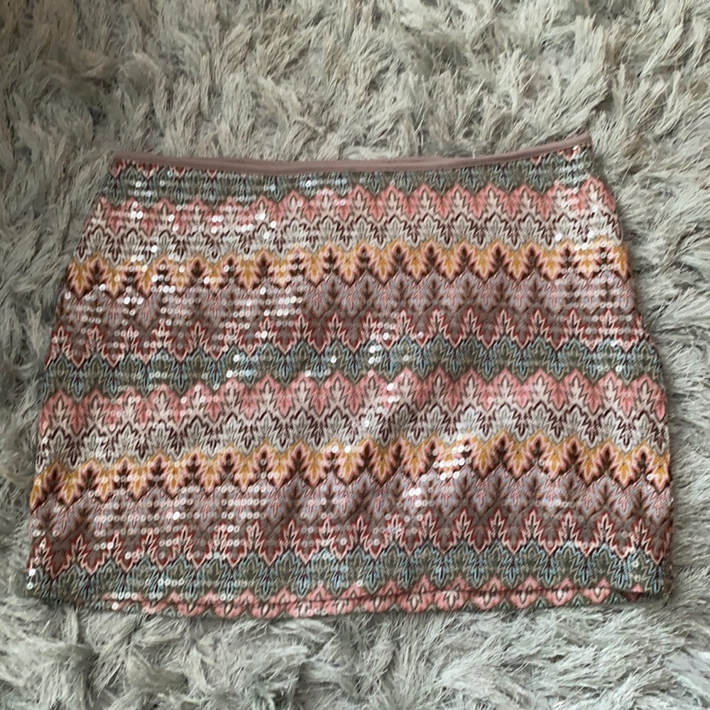 Express Sequin Mini Skirt